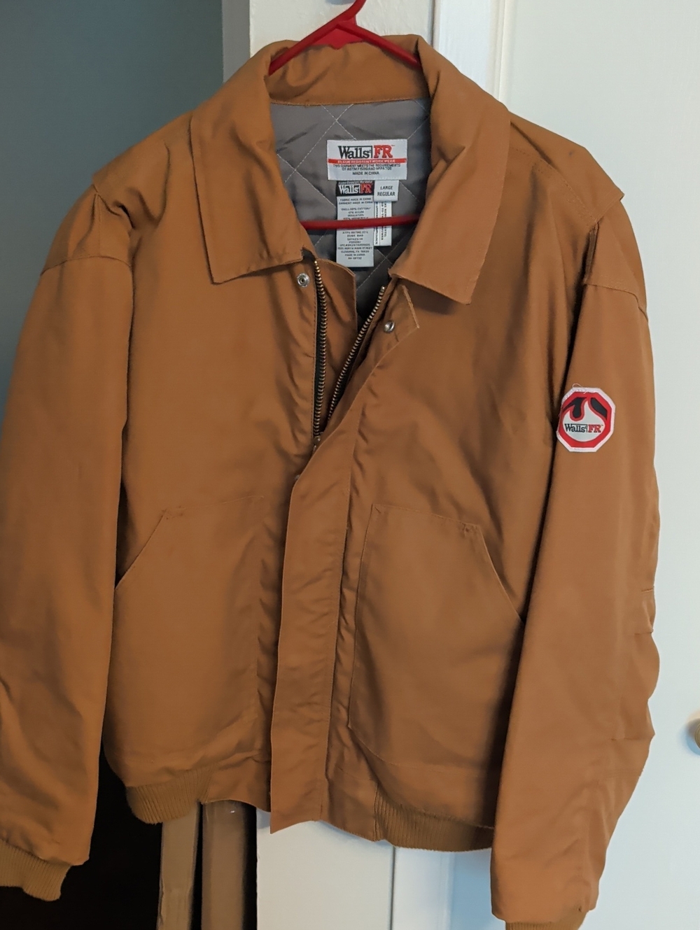 Walls Men’s Tan Bomber Jacket - FR Work Coat